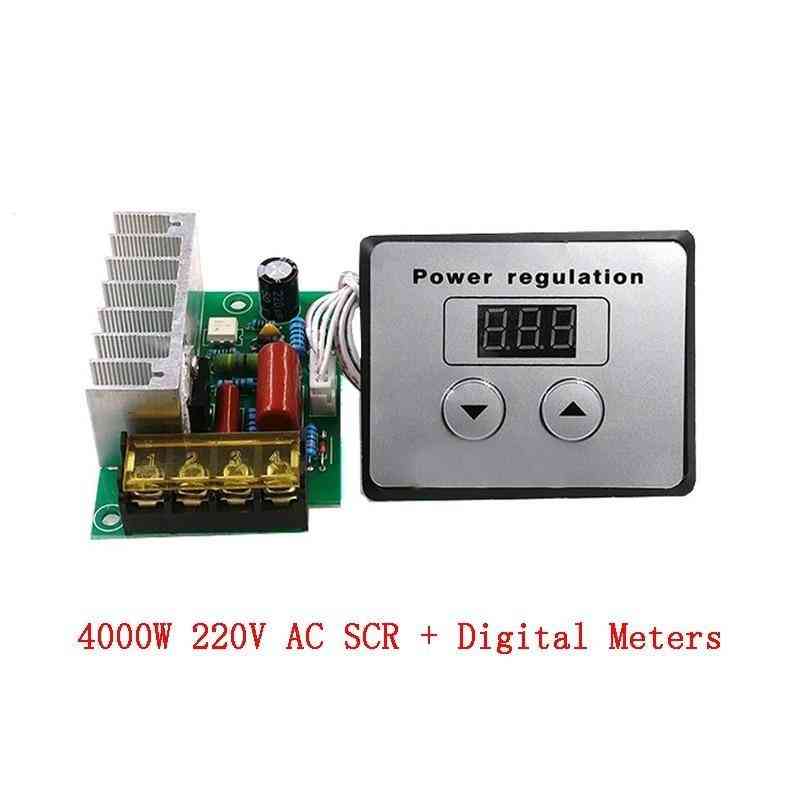 4000 W / 220 V Wechselstrom-Spannungsregler, elektrischer Dimmer, Motordrehzahl-Temperaturregler + digitale Zähler für Warmwasserbereiter-Motoren
