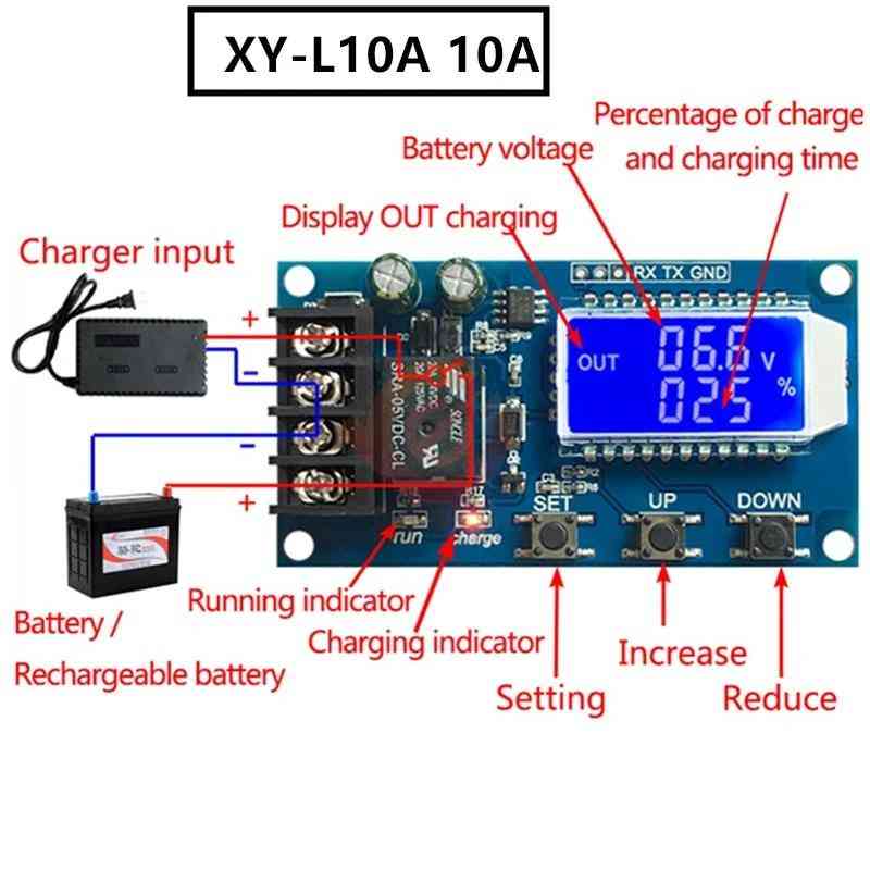 10a 30a 6-60v Lead-acid Lithium Battery Charger Control Module Board