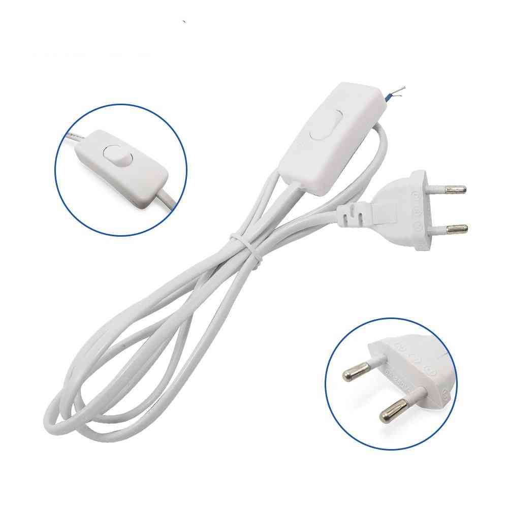 Two-pin Eu Plug, Cable Extension Us-type Adapter For Led Lamp