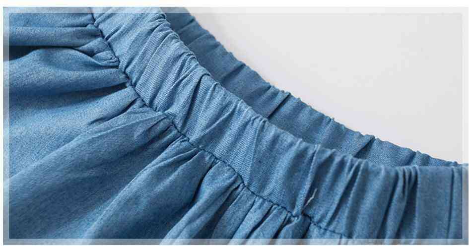 Ropa de niña de verano, minifaldas de algodón de animales arcoíris - azul cielo / 2t