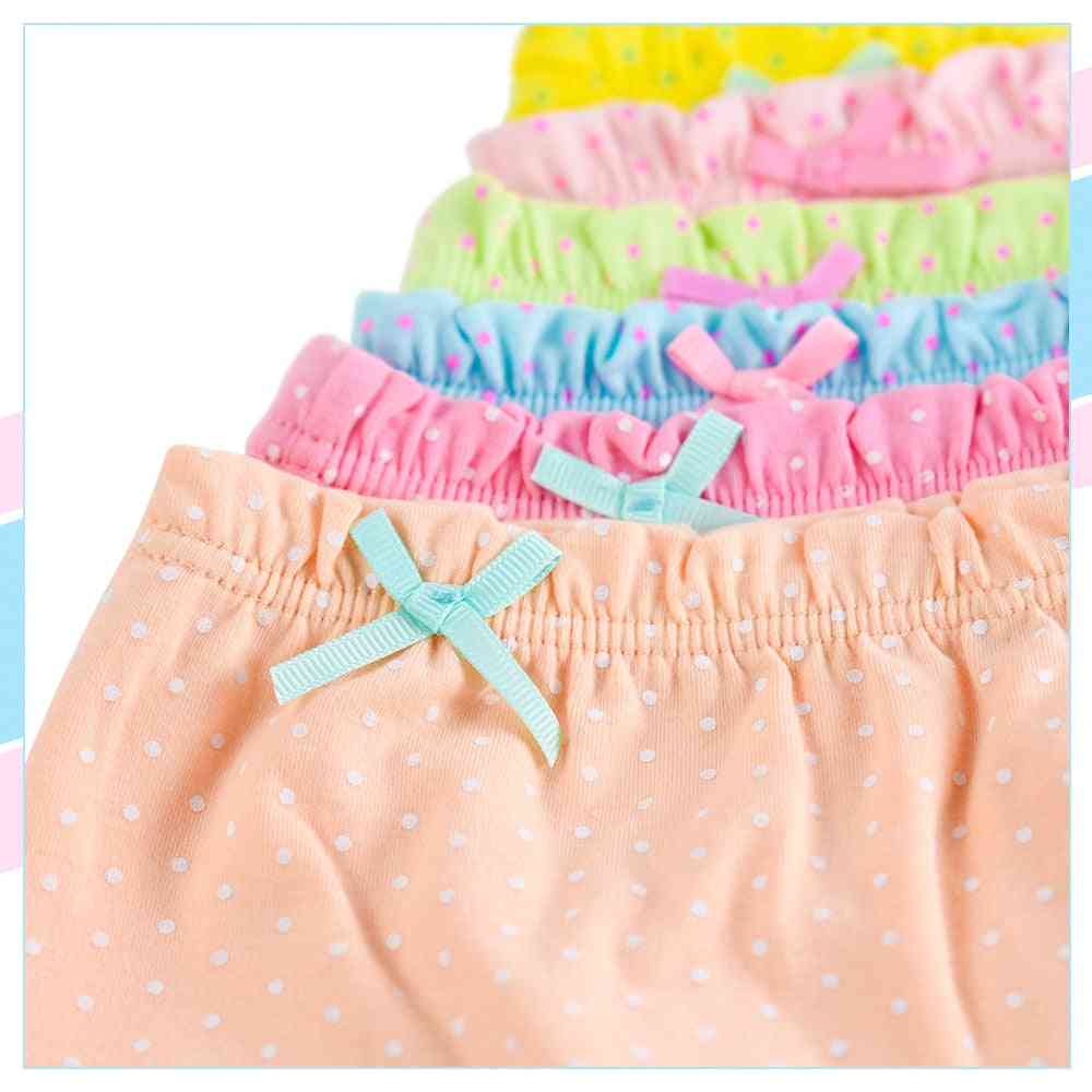 Candy dot boxer, ademend katoen materiaal kinderen meisjes, ondergoed voor baby - 5 kleuren / 2t