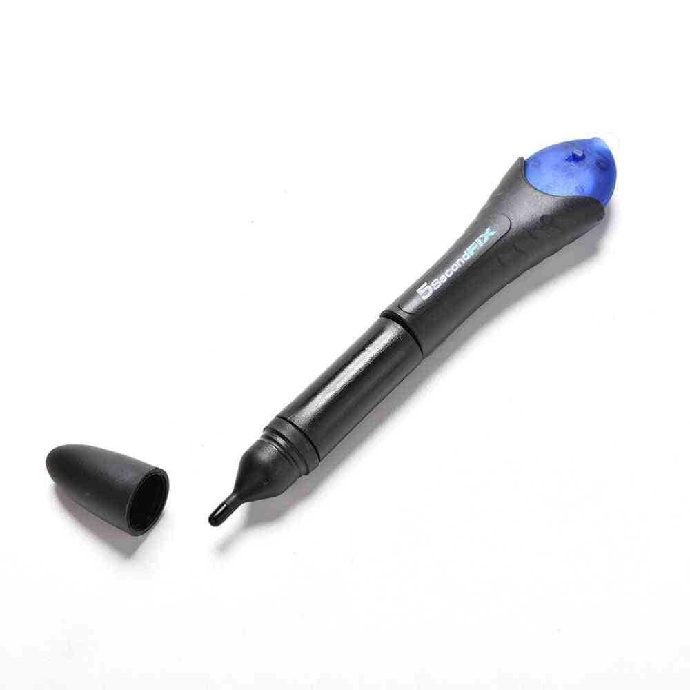 5 seconden quick fix vloeibare lijm pen, uv licht reparatie tool met lijm super aangedreven vloeibare plastic lasverbinding kantoorbenodigdheden
