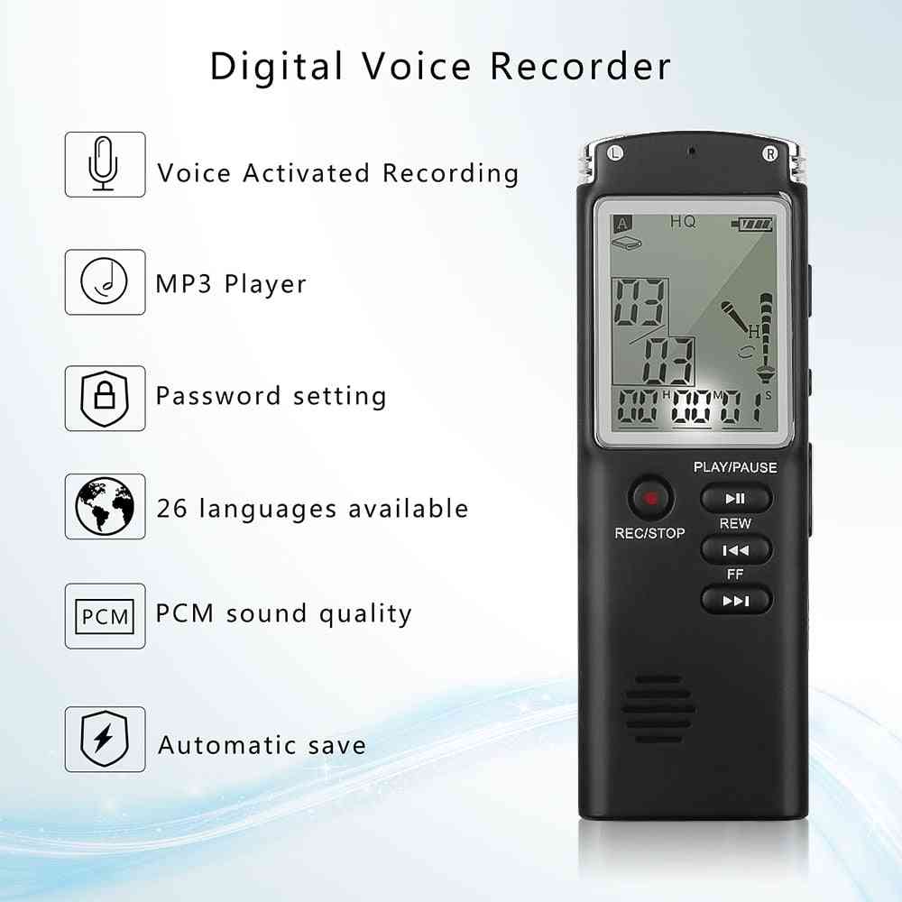 Usb professionele voicerecorder dictafoon met wav mp3-speler digitaal audio-interview
