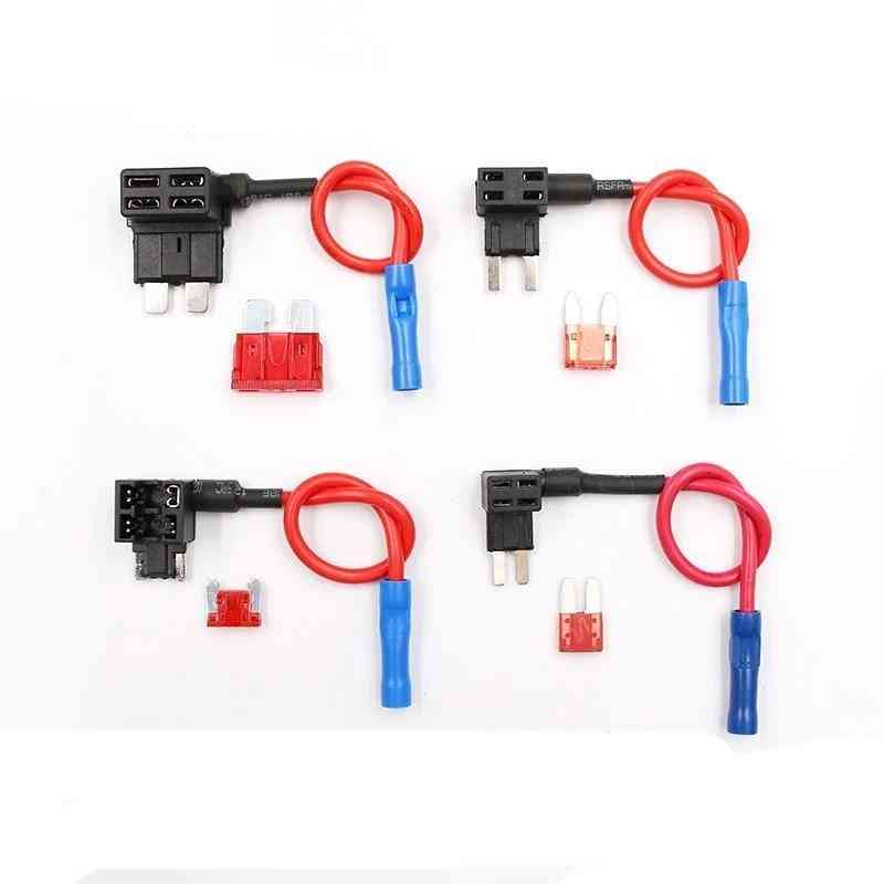 12v Fuse Holder Add-a-circuit Tap Adapter, Mini Standard Ford Atm Apm Blade Autofuse
