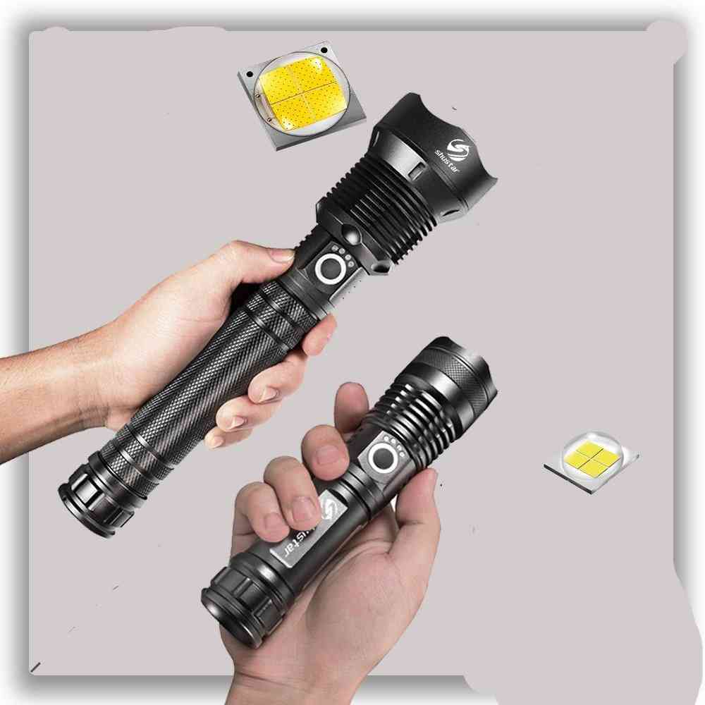 Powerful Led-flashlight With Xhp 70.2 Lamp -zoomable 3-lighting Modes
