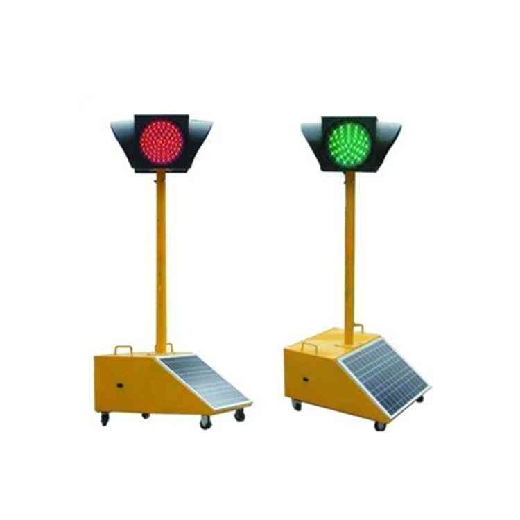 Mobile Temporary Solar Traffic Lights-four-sided With Single Pole