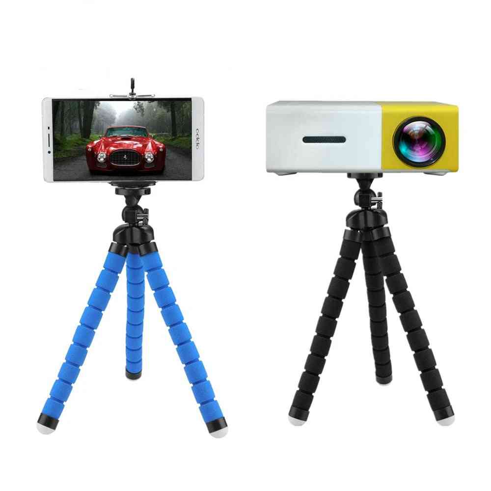 Bärbar mini stativ kompatibel, projektor kamera, bläckfisk telefon stativ - svart stativ hållare
