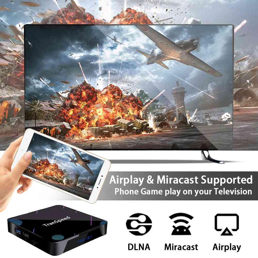 Android 10 Tv Box, Amlogic Bluetooth, Wifi Ethernet Voice Assistant