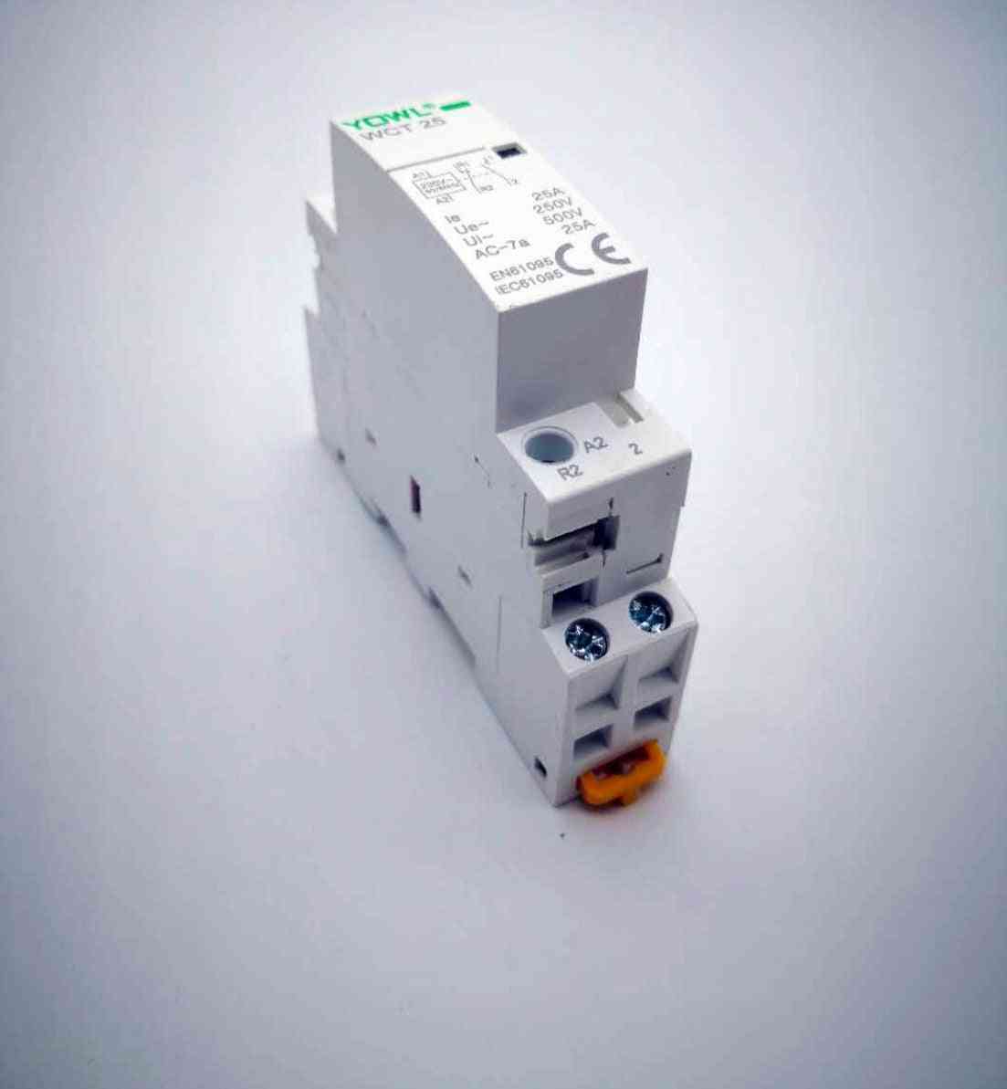 Contacteur rail DIN contacteur modulaire ca 2no 1no1nc 2nc module de contact domestique ct - 25a 2no