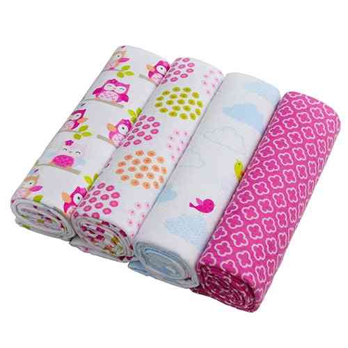 Cotton Soft Flannel Receiving Baby Blanket, Swaddle Bedsheet