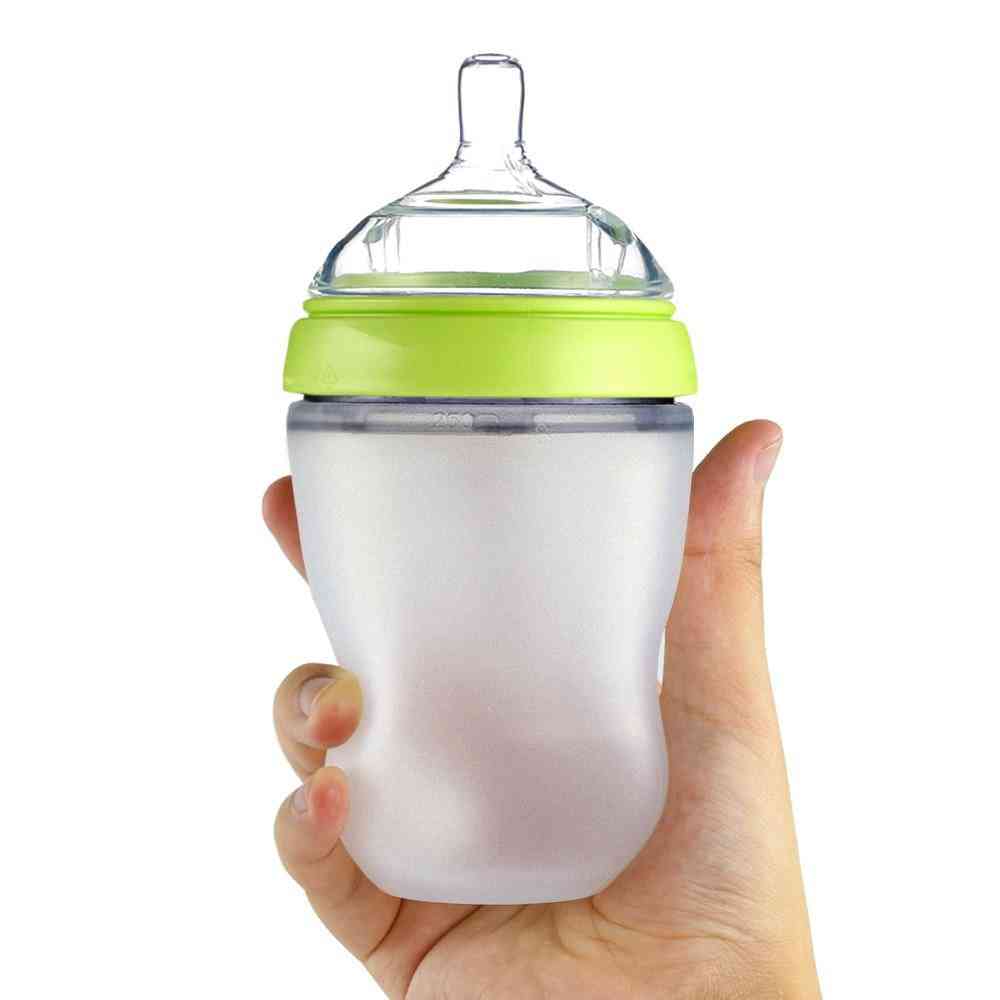 Baby Bottle, Breastmilk Wide Neck, Soft Silicone Feeding Container