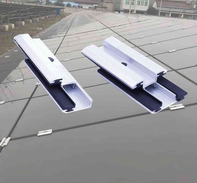 Solfäste klämfästen systemkit struktur med skruvar för tunnfilms solceller panel hanergy solibro panel - mittklämma