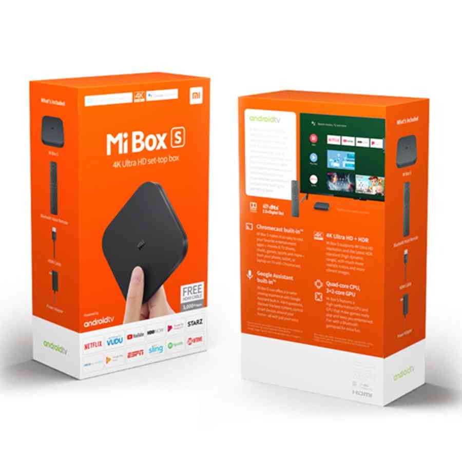 Original Global Mi Tv Box, 4k Hdr Android  8.1 Ultra Hd Wifi Cast Netflix Set, 4 Media Player