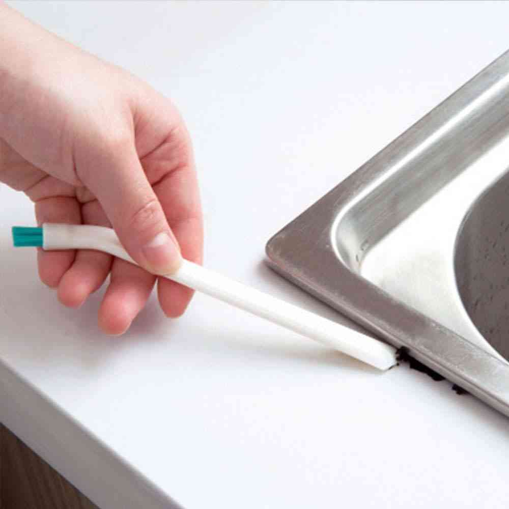 Biberon per il latte con fessure strette per pulire la spazzola piccola con manico lungo portatile (blu) -