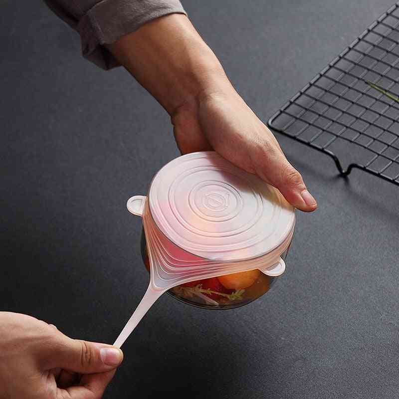 Reusable Silicon Universal Lid For Food Bowl Wrap