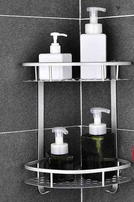 Bathroom Shelf, No Punching Shower Basket Adhesive Corner Shelves