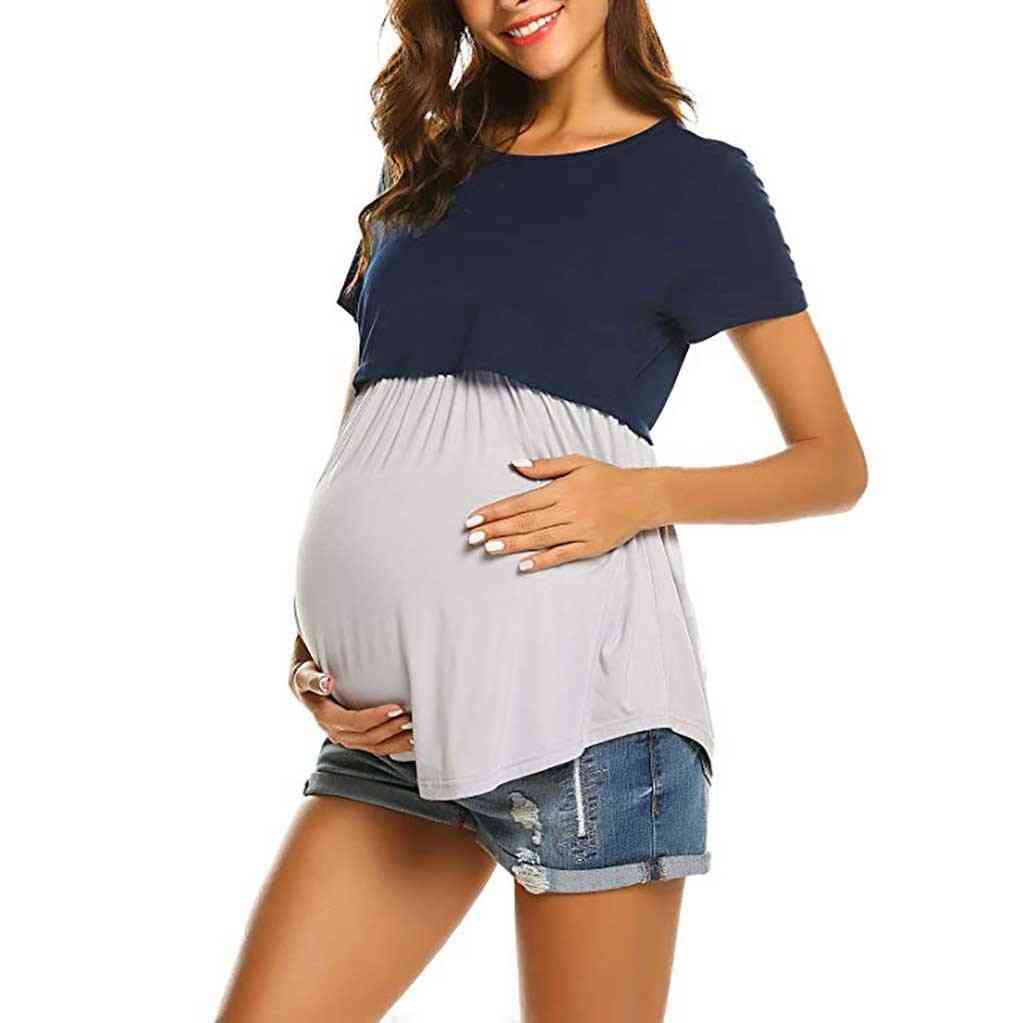 Pregnant  Breastfeeding Top T-shirt Blouse -short Sleeve Clothing