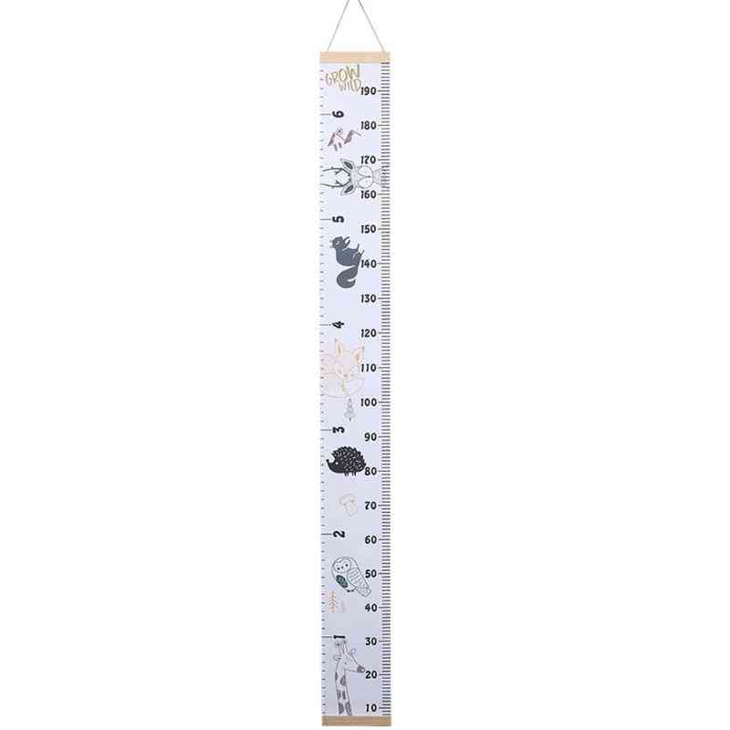 Drvena viseća naljepnica za stol za mjerenje visine