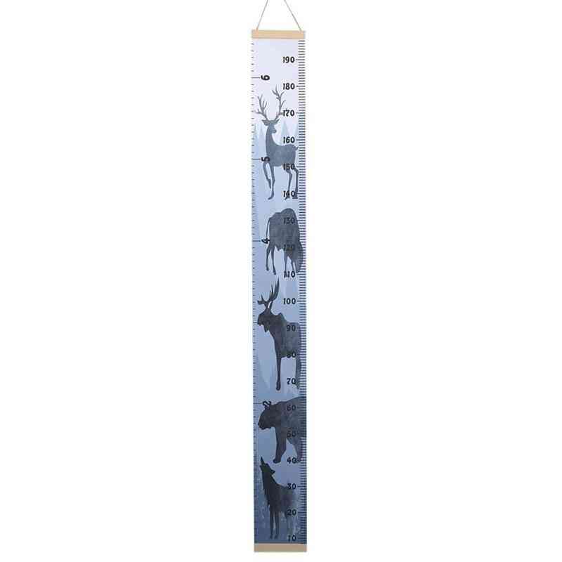 дървено окачване - стикер за стена на владетел на маса за измерване на височина за деца