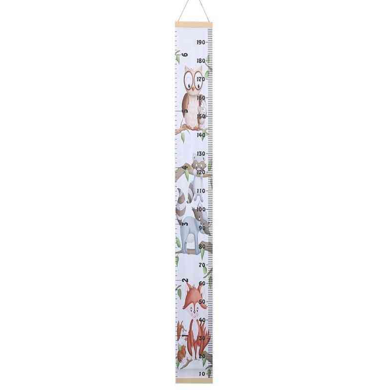 дървено окачване - стикер за стена на владетел на маса за измерване на височина за деца