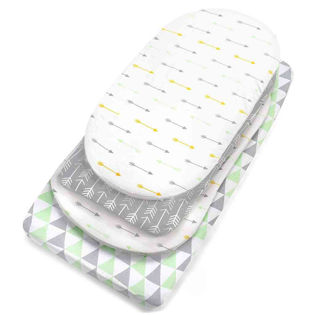 Soft Baby Stubenwagen Set, Wiege Spannbetttücher für Matratzenauflagen Sleeper Soft Cover Matratze (Elfenbein) -