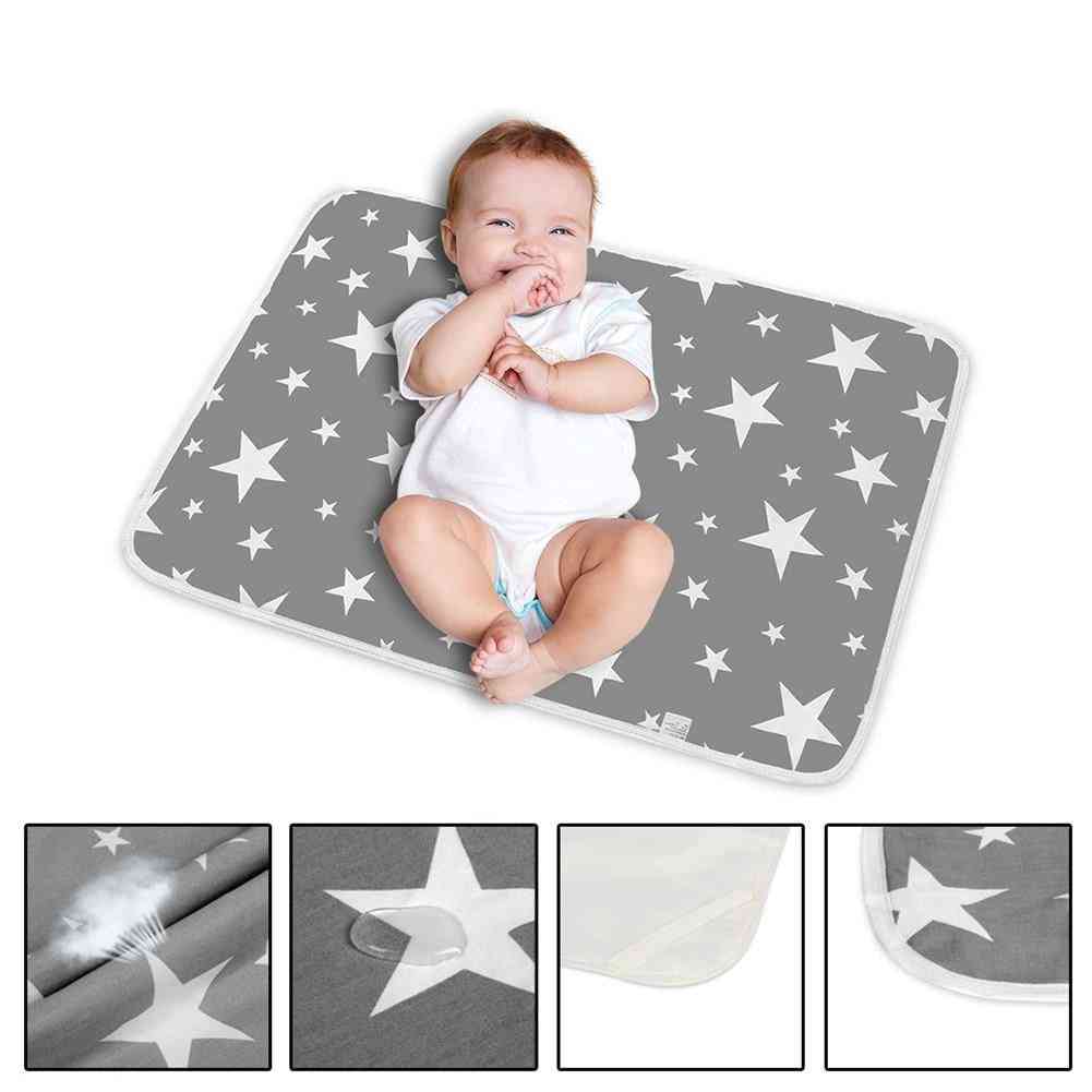 Portable Changing Mat Sheets, Waterproof Newborn Baby Diapers Washable Covers Sports Toy