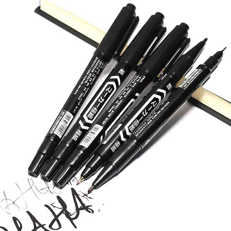 Twin Tip Permanent Marker Pen, Fine Point Waterproof Ink Thin Nib