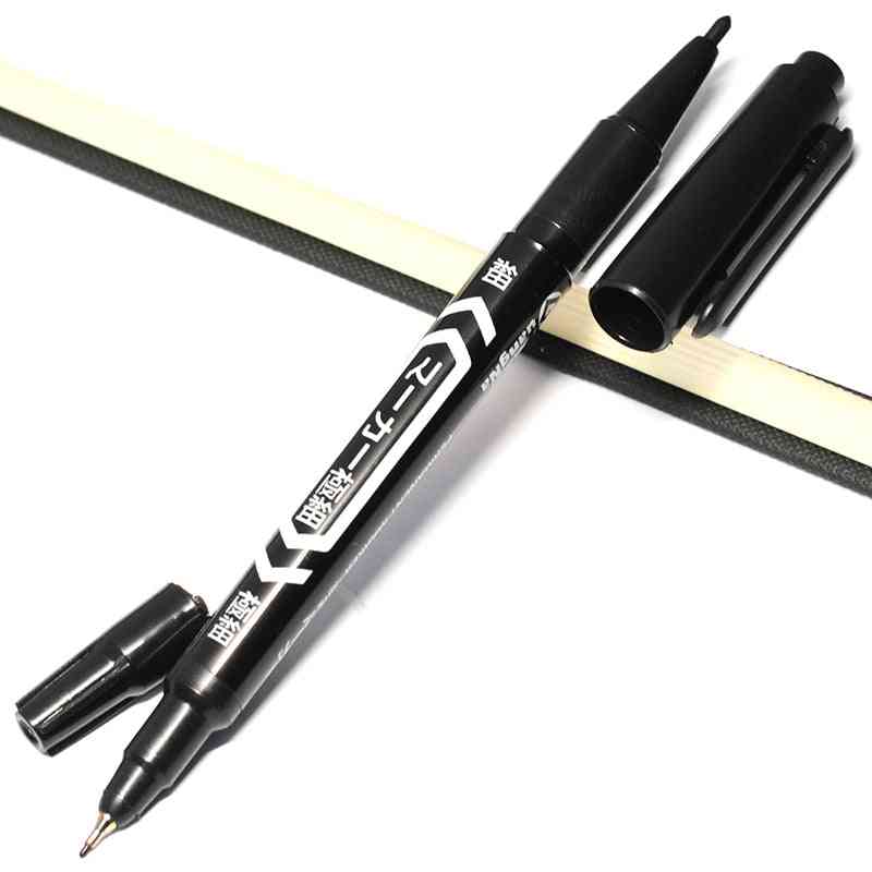 Twin Tip Permanent Marker Pen, Fine Point Waterproof Ink Thin Nib