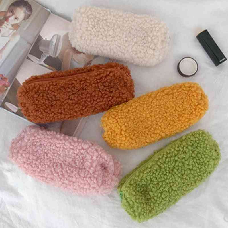 Wool Pencil Case For Student - Bag Storage Pouch