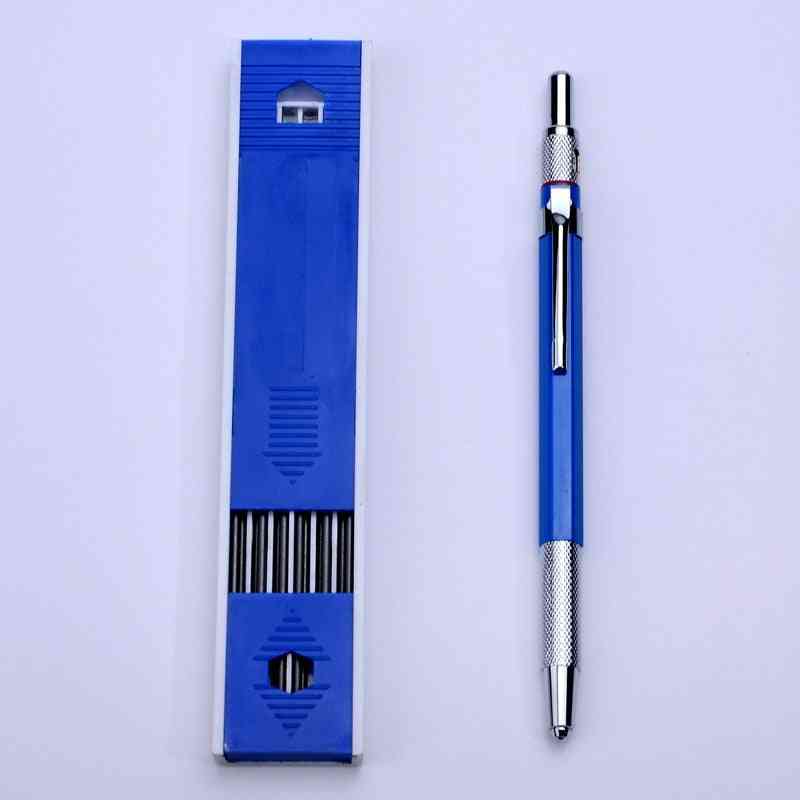 Metalowe ołówki automatyczne, 2,0 mm, uchwyt na ołów 2b, rysunek techniczny - niebieski