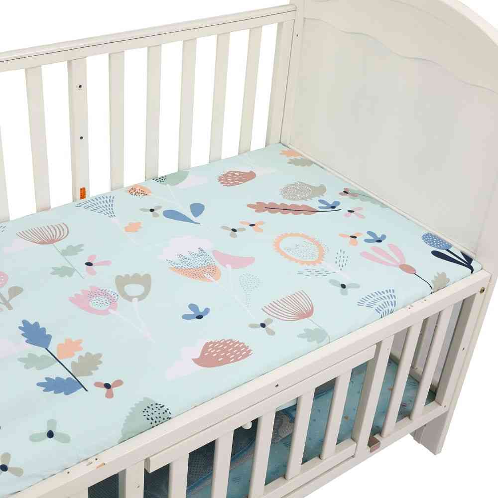 Microfabric Percale Fitted Portable / Mini Crib Bed Sheet / Fitted Crib Sheet- Soft Baby Bed Mattress Cover