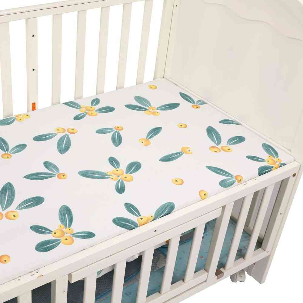 Microfabric Percale Fitted Portable / Mini Crib Bed Sheet / Fitted Crib Sheet- Soft Baby Bed Mattress Cover