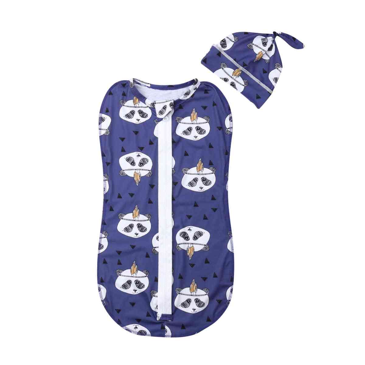 Infant Newborn Baby/girls Zipper Sleeping Bags Blanket- Swaddle Muslin Wrap