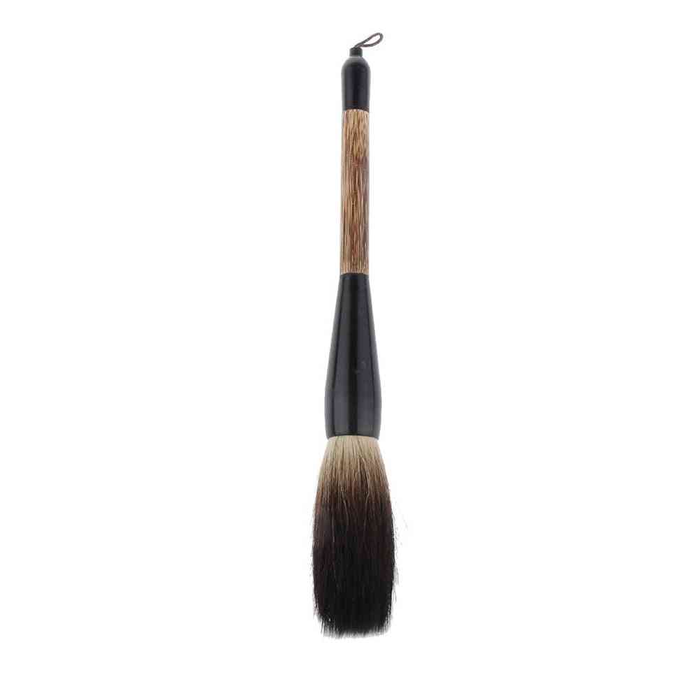 Wolf & Goat Hair Large Writing Brush, Sumi Drawing For Regular Script Of Calligraphy