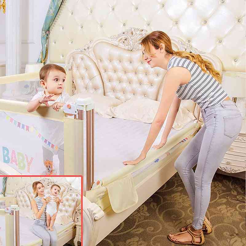 Baby Bed Bumper Fence With Safety Gate- Child Barrier