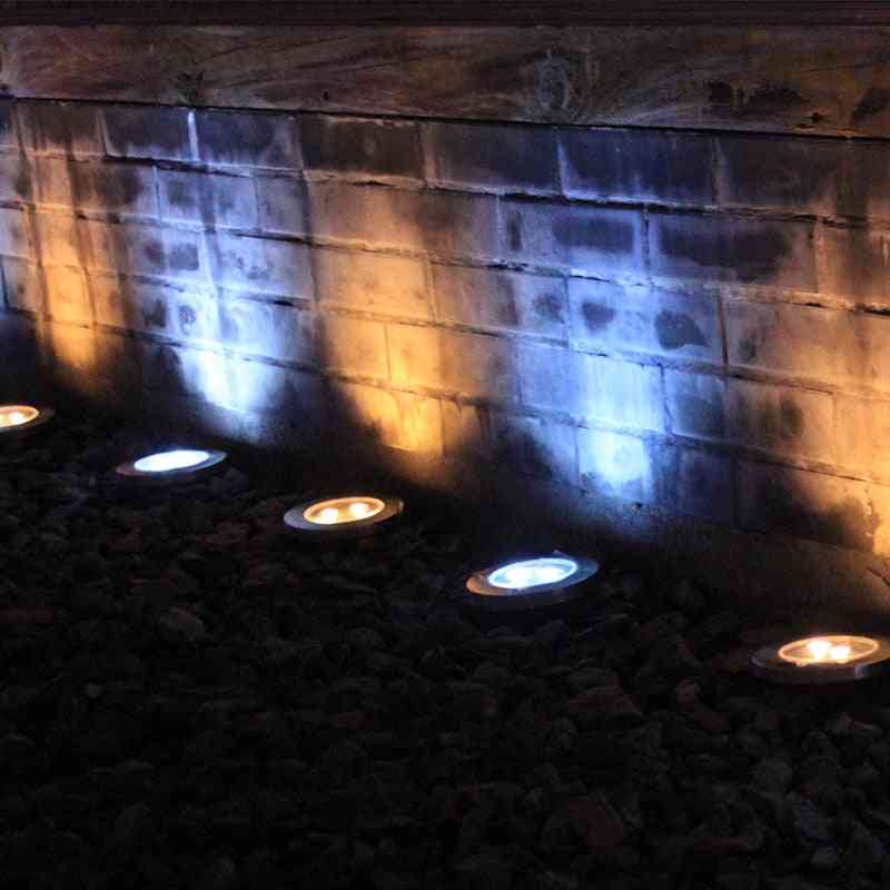 Zonne-energie grondlicht waterdicht tuinpad dekverlichting met 4/8/12/16 led-lamp voor thuis erf oprit gazon weg - warm wit / 4led