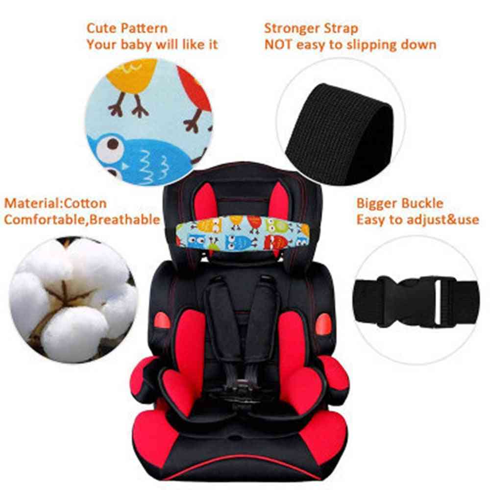 Baby Baby Autositz Kopfstütze Kinder Befestigungsgürtel verstellbare Jungen Mädchen Laufgitter Schlaf Positionierer, Baby Sicherheitskissen - 1 gelber Affe