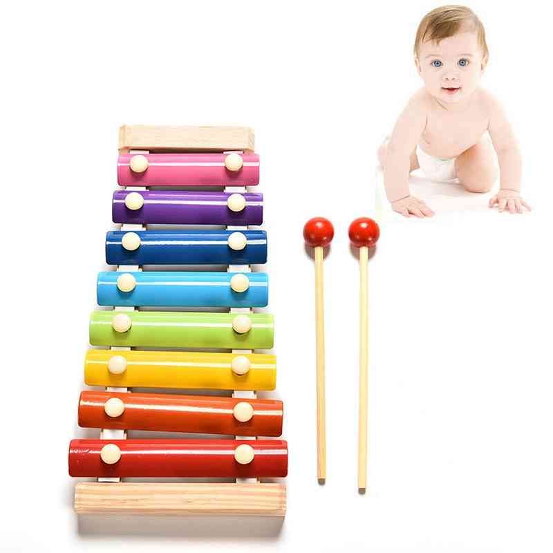 Children Early Educational Learning Puzzle Wooden- Xylophone Musical Toy Wisdom Music Instrument 8 Tone