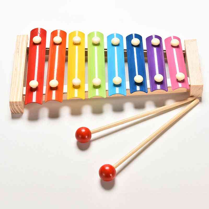 ילדים חידה למידה חינוכית מוקדמת מעץ- קסילופון צעצוע מוזיקלי חוכמת כלי נגינה 8 טון
