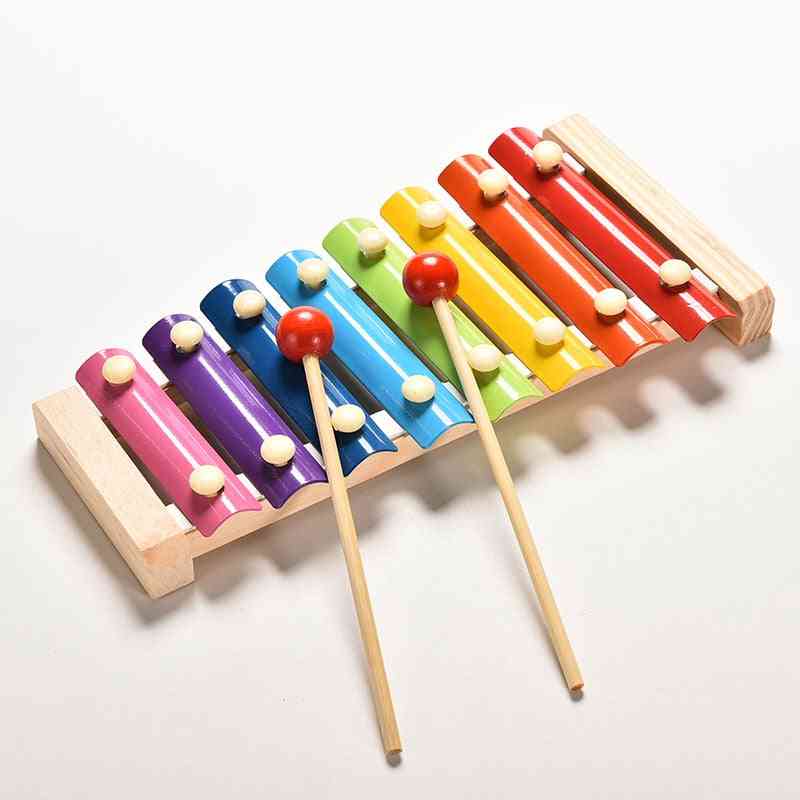 ילדים חידה למידה חינוכית מוקדמת מעץ- קסילופון צעצוע מוזיקלי חוכמת כלי נגינה 8 טון