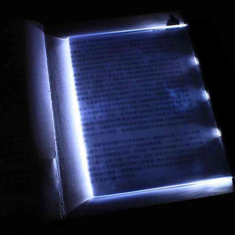 Lampe de plaque de lumière de livre de lecture LED pour la protection des yeux (14,2 * 17,5 * 1,5 cm) -
