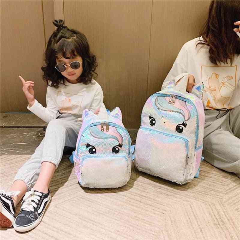 Cartoon Cute Backpack, Sequins Unicorn, Large Kawaii, School Bags