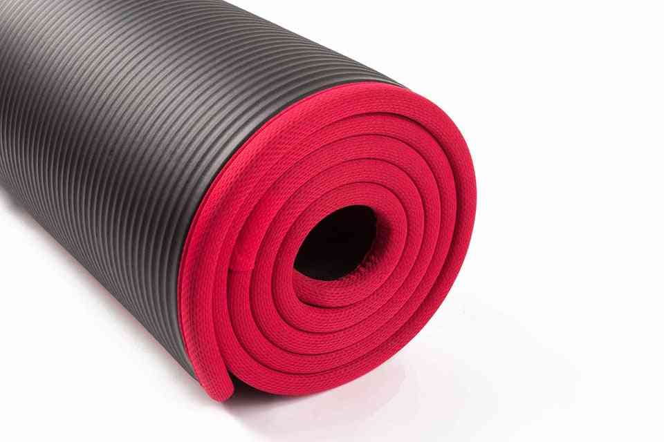 Extra dicke hochwertige nrb rutschfeste Yogamatten für Fitness, geschmacklose Pilates, Fitness-Trainingspads, mit Bandagen -