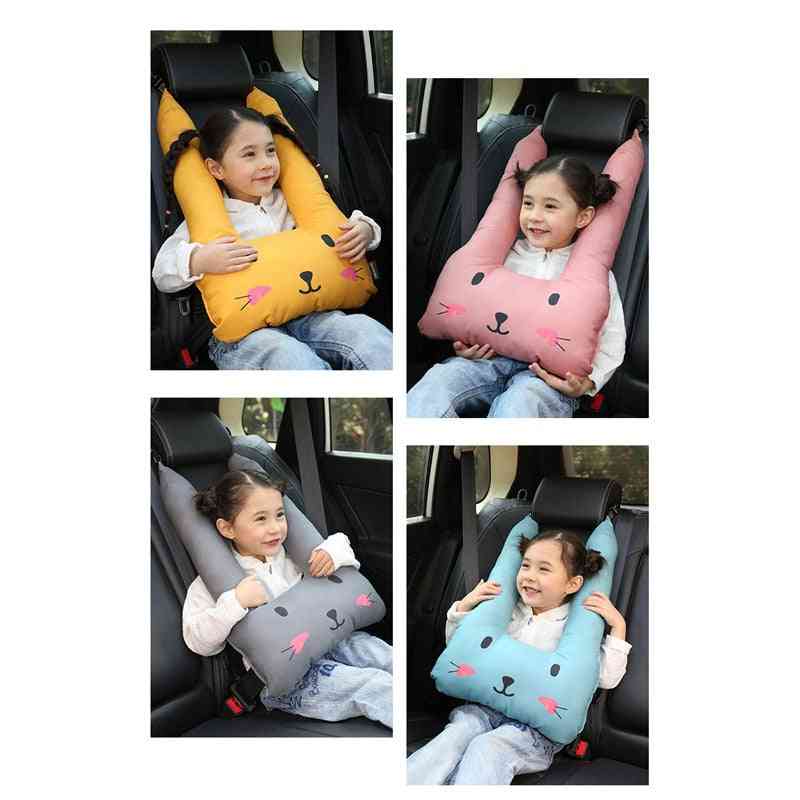 Cinto de segurança para bebê cintos de segurança de carro de desenho animado, travesseiro protege criança cinto macio