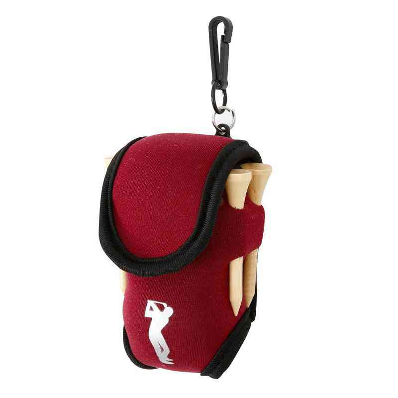 Small Golf Ball Bag, Mini Waist Pack Tee Neoprene Holder, Sports On For Outdoor Training Balls Pouch