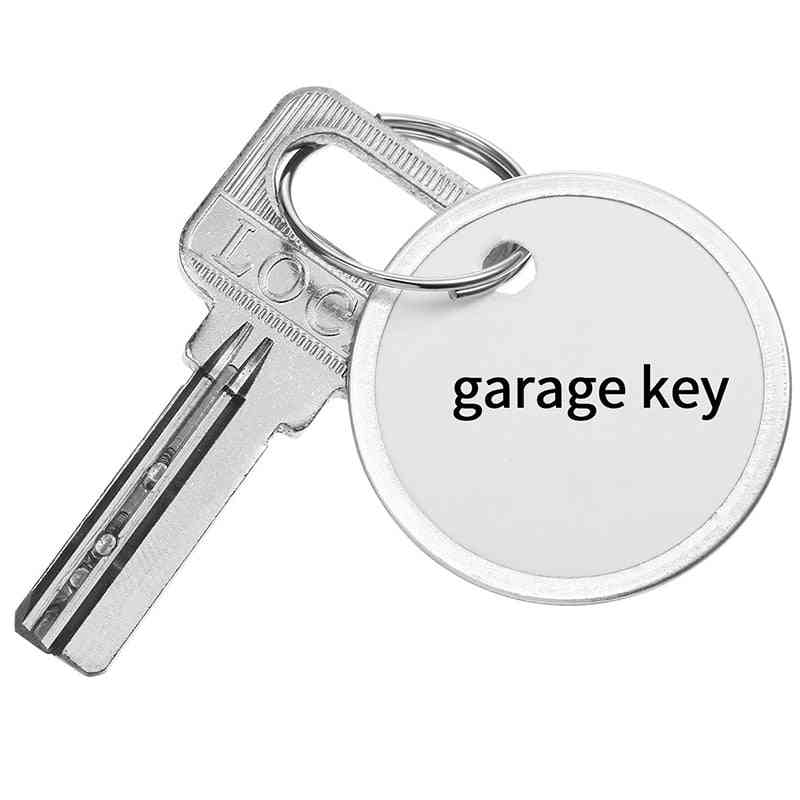 étiquettes rondes en papier avec anneau en métal pour clés de voiture et clés de porte (le porte-clés mesure environ 1,9 cm / 0,7 pouce)