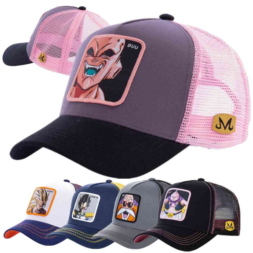 Newest Dragon Ball Hat, All Styles Mesh Cap High Quality Curved Brim Trucker