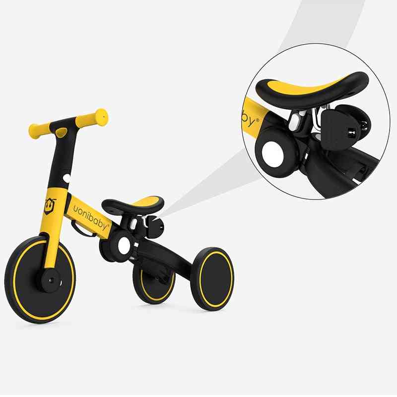 5-in-1 taitettava tasapainopyörä kolmipyörä, lasten kävelyrattaat, kannettava polkupyörä vauvoille / lapsille