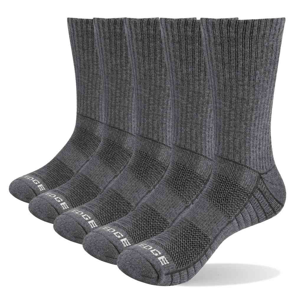 Yuedge bărbați echipament de pernă de bumbac respirabil gros, sport în aer liber drumeții drumeții șosete - ciorapi de lucru pentru bărbați 38-47