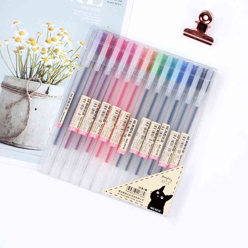 0.5mm Color Ink Gel Penfor School, Office, Student Exam Writing Stationery